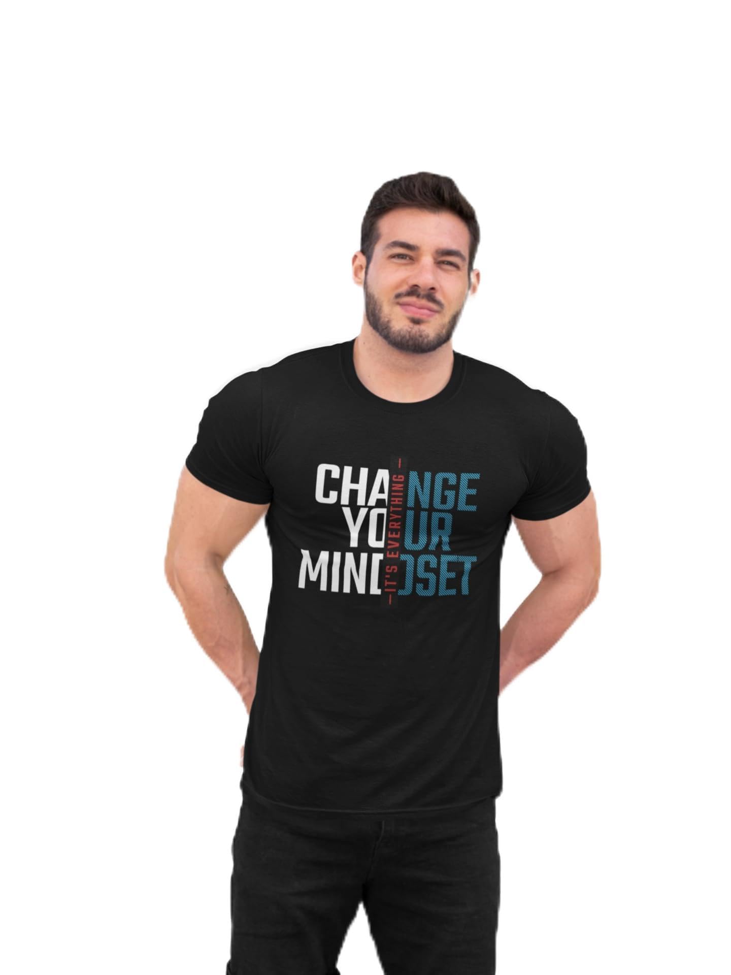 Ambigram Change Your Mindset - Premium T-Shirt