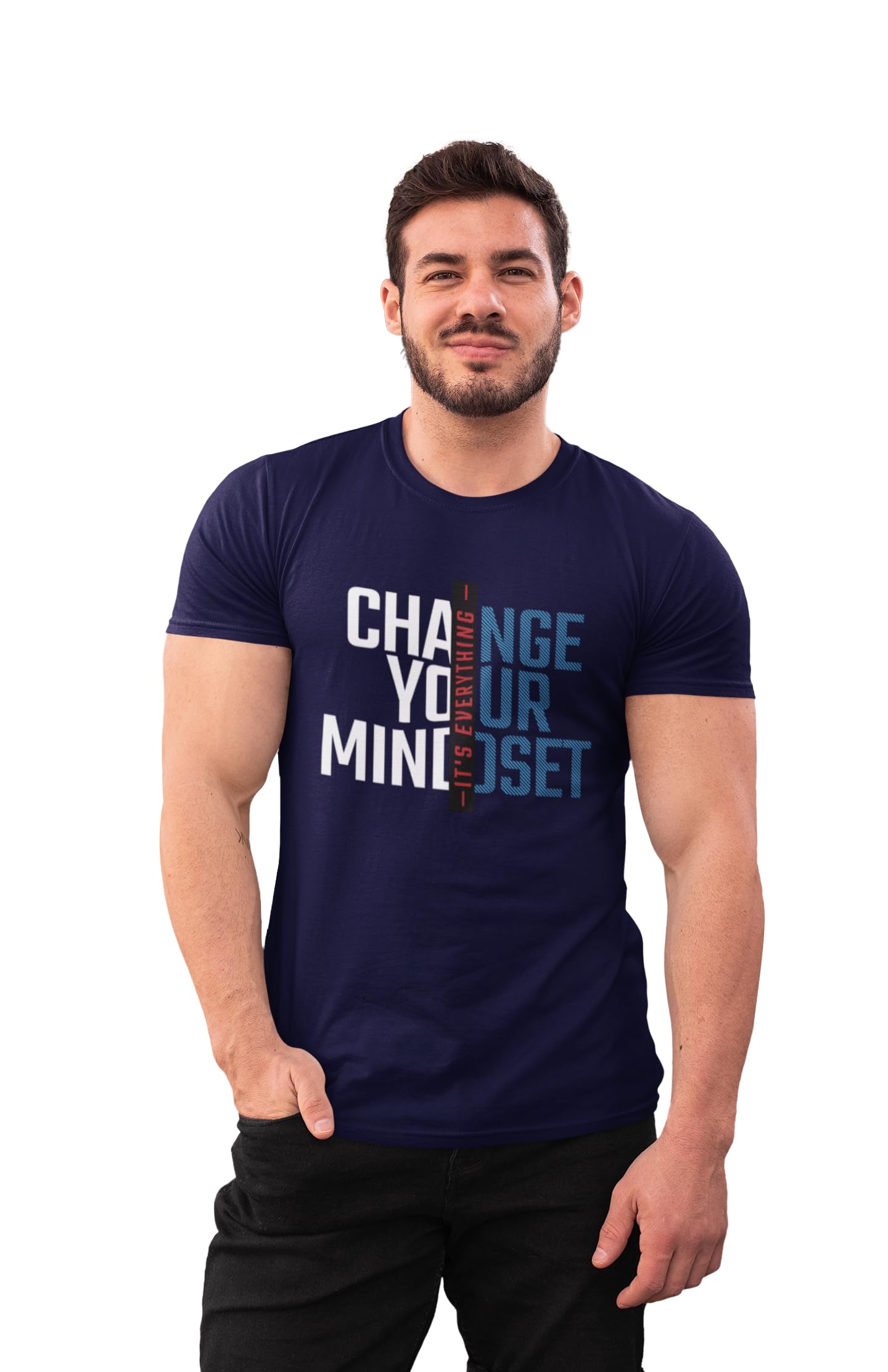 Ambigram Change Your Mindset - Premium T-Shirt