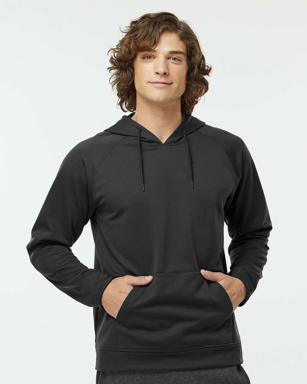 Black Performance Fleece Hoodie