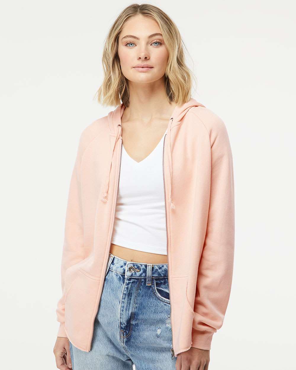 Blush Cali Zip Hoodie