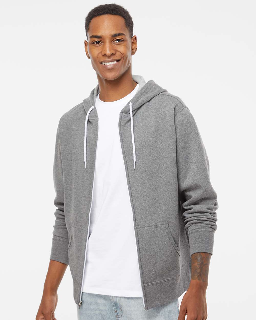 Gunmetal Lightweight Zip Hoodie