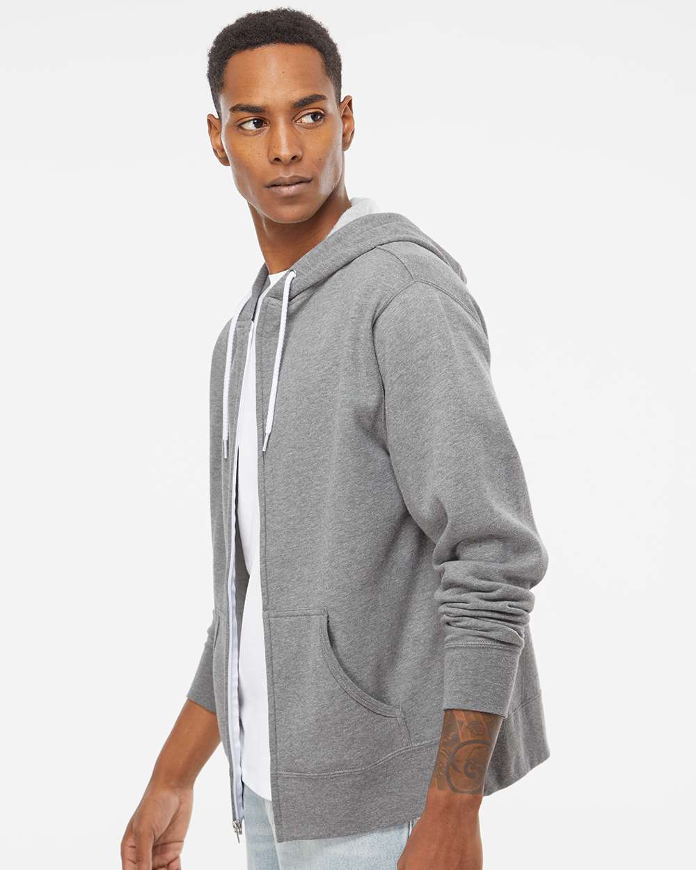 Gunmetal Lightweight Zip Hoodie