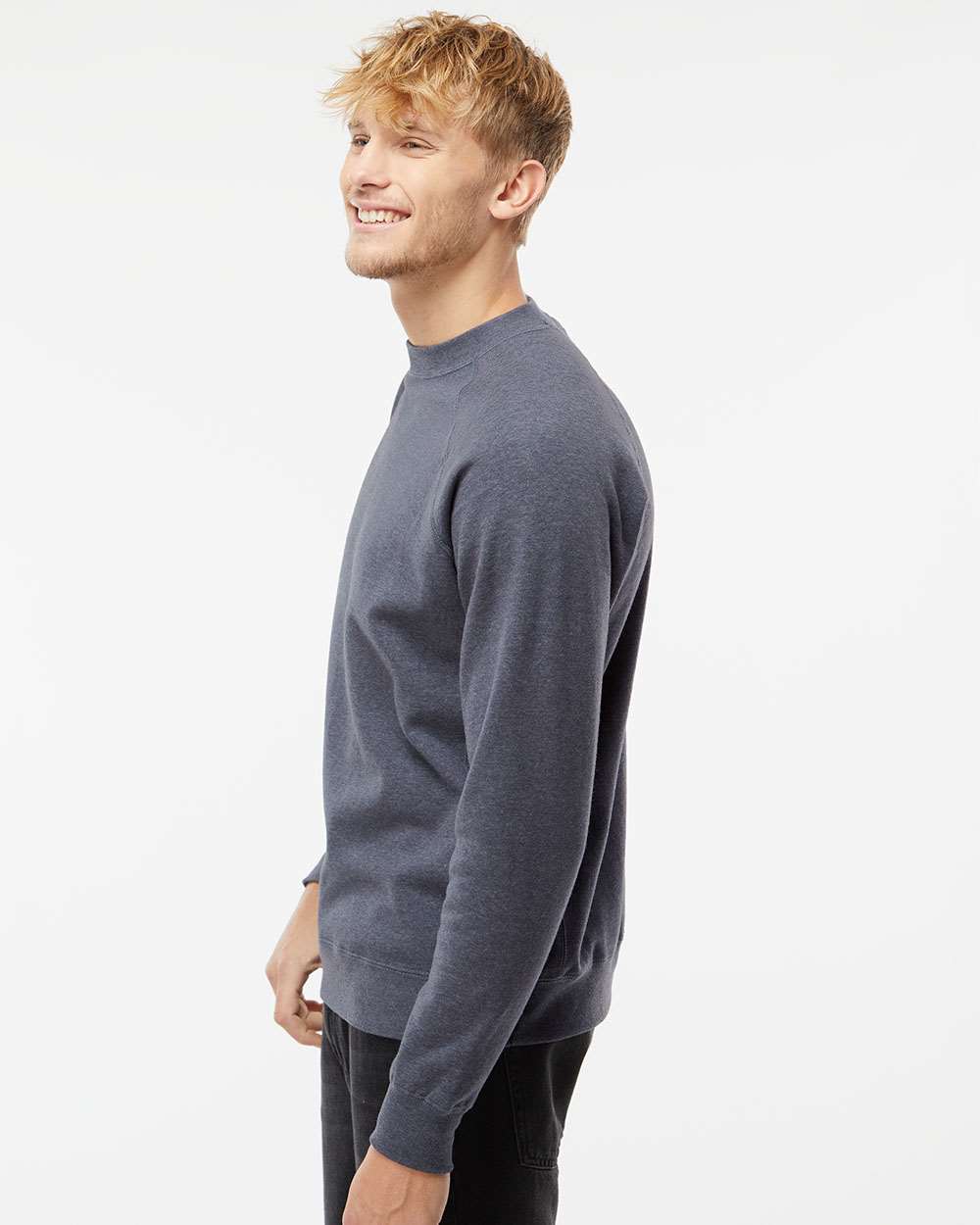 Navy Heather Raglan Sweatshirt