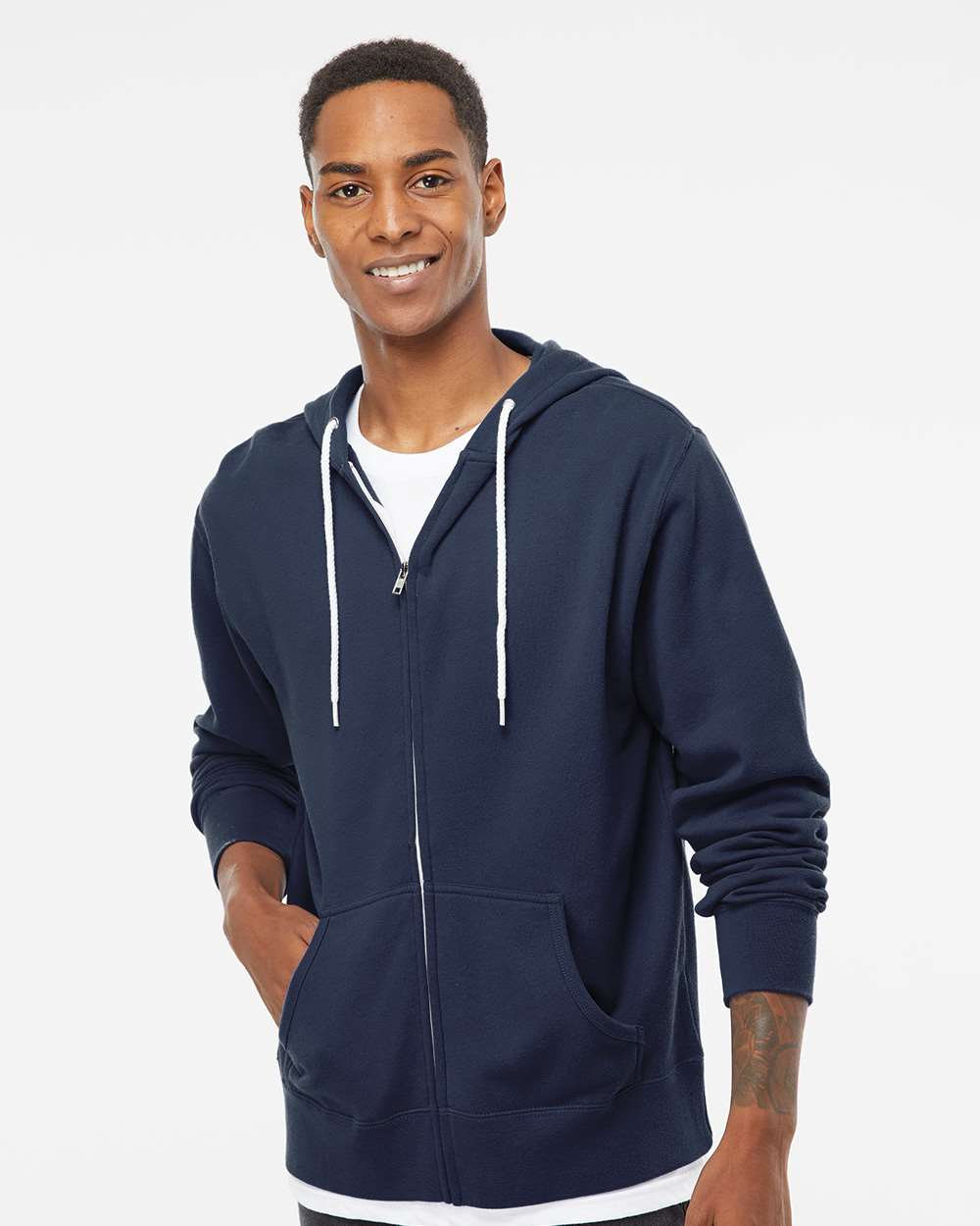 Slate Lightweight Zip Hoodie