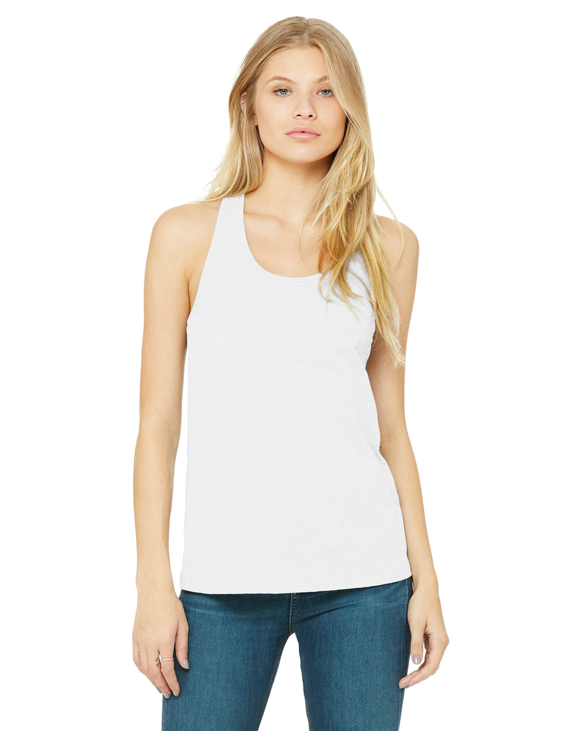 White Racerback Tank
