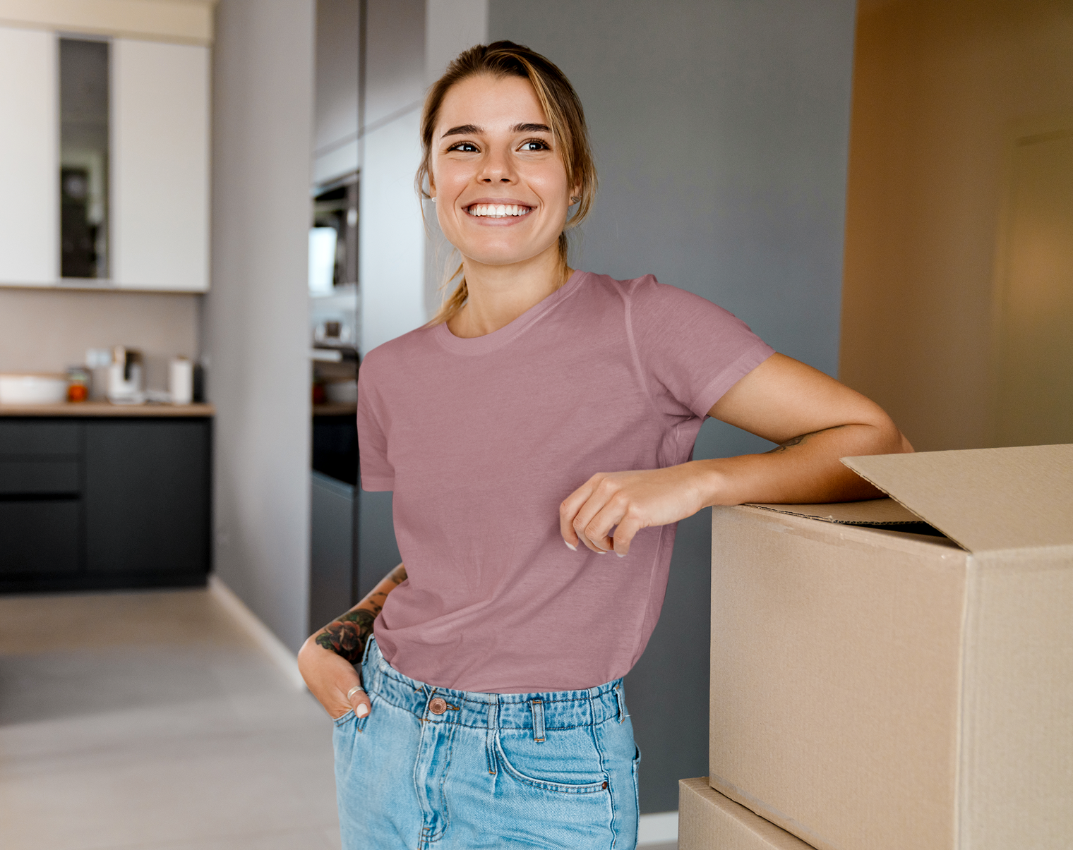 Mauve Crew Neck T-Shirt