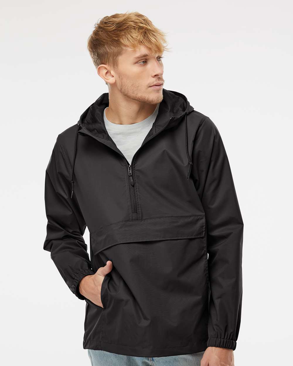 Black Nylon Anorak