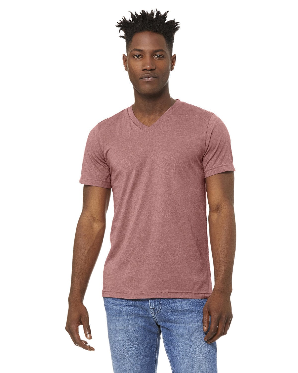 Mauve V Neck T-Shirt