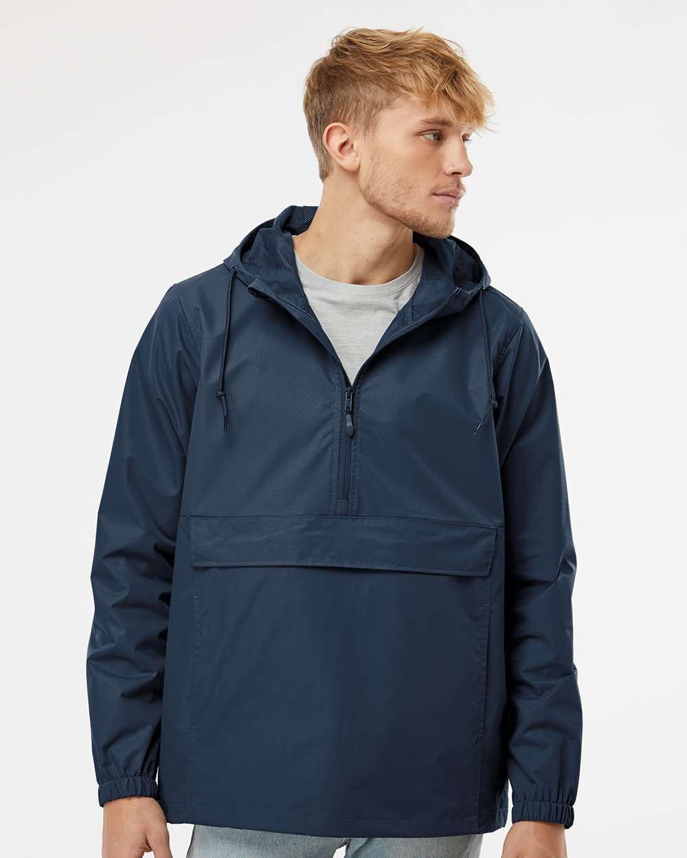 Navy Nylon Anorak