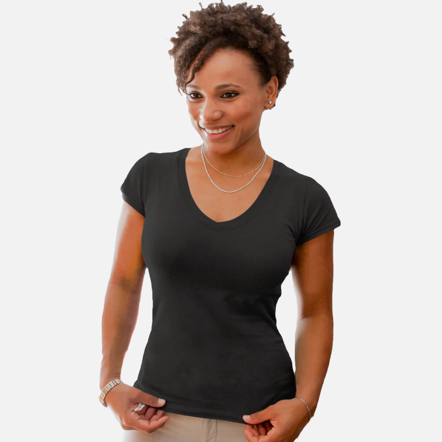 Black V Neck T-Shirt