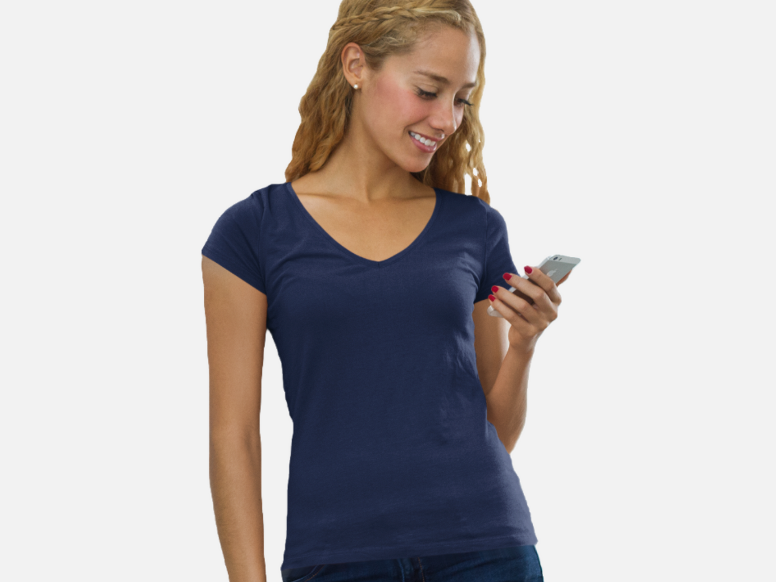 Navy V Neck T-Shirt