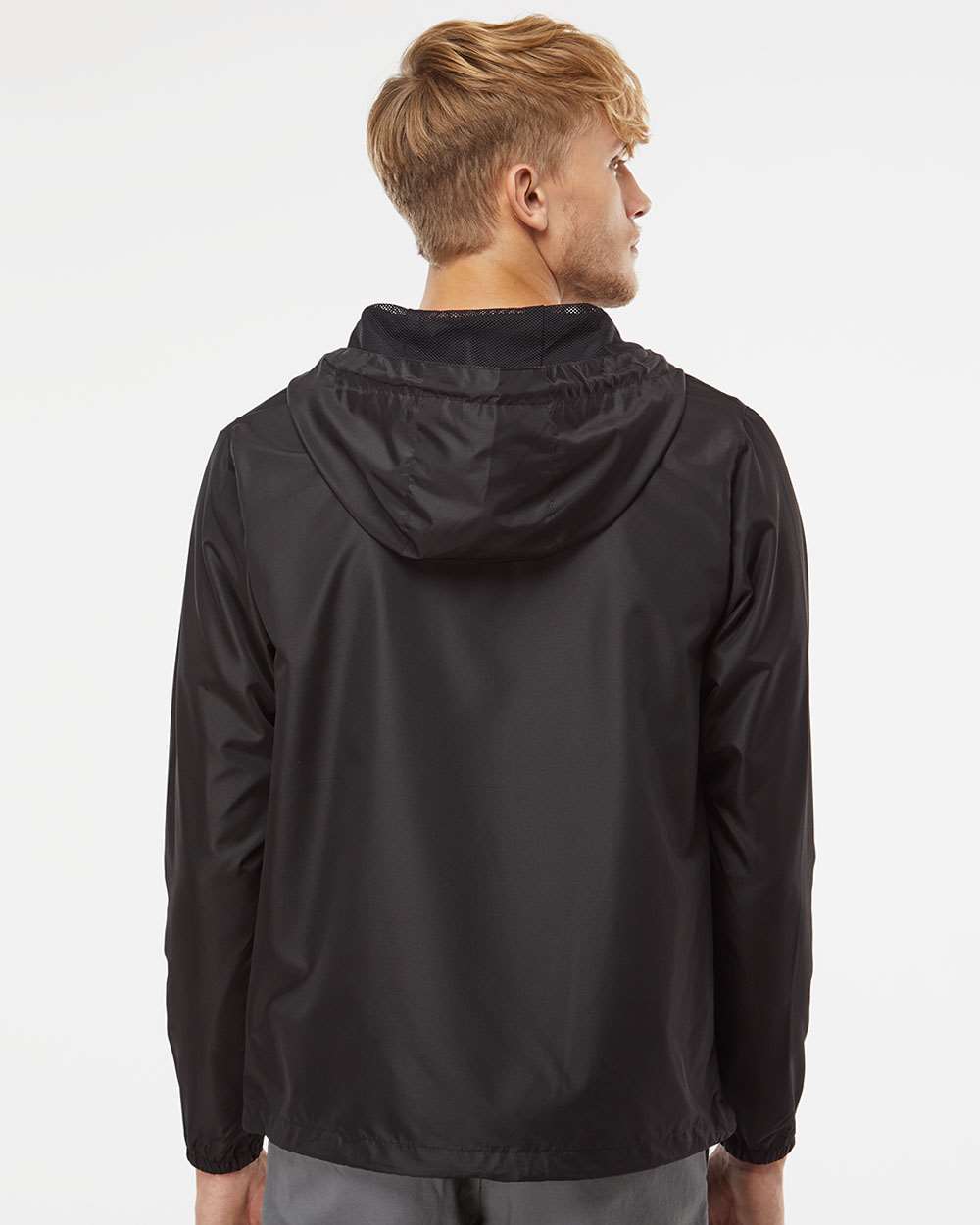 Black Lightweight Windbreaker 1/4-Zip