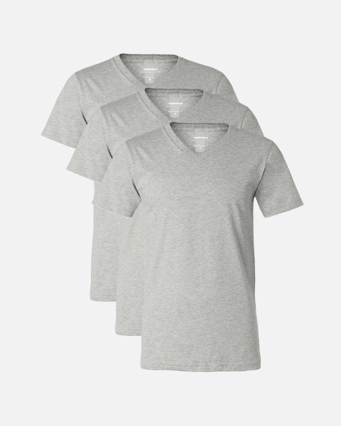 Heather Grey V-Neck 3 Pack