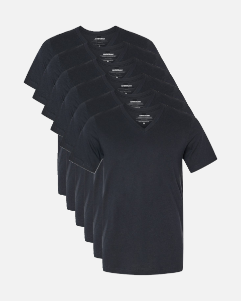 Black V-Neck 6 Pack