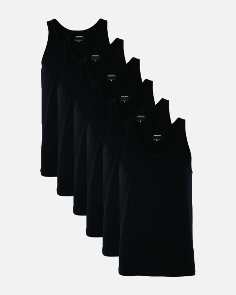 Black Jersey Tank 6 Pack