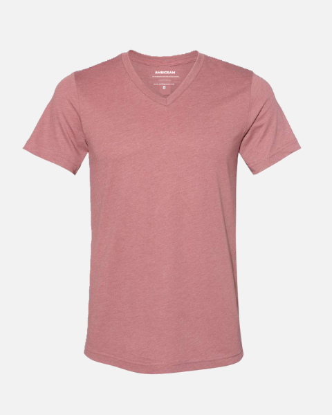 Mauve V Neck T-Shirt