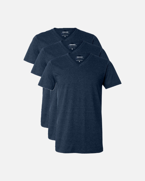 Navy Heather V-Neck 3 Pack