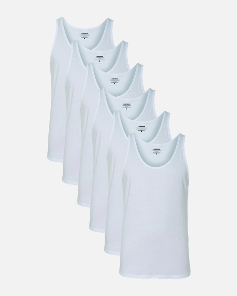 White Jersey Tank 6 Pack