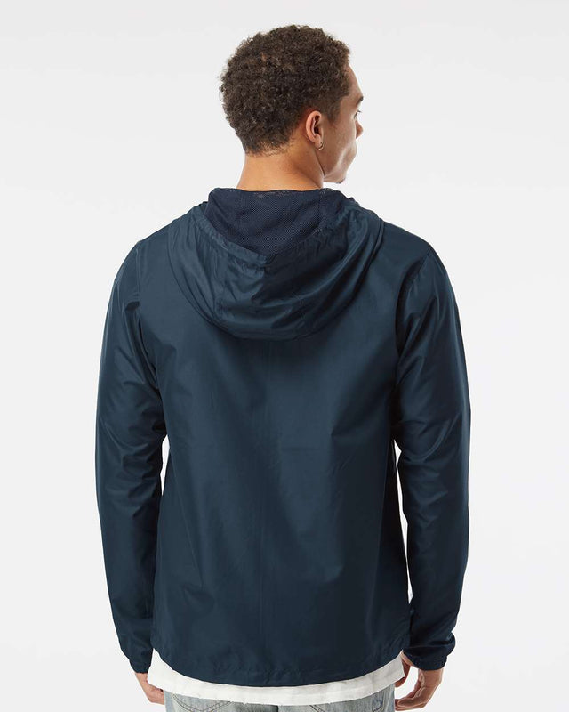 Navy Lightweight Zip Up Windbreaker