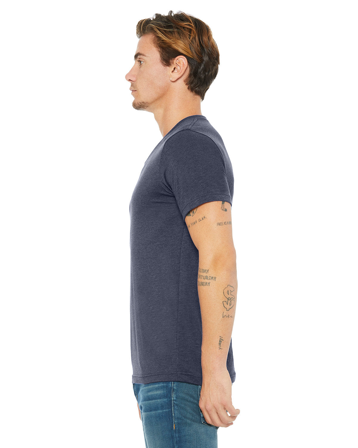 Navy Heather V-Neck 3 Pack
